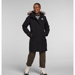 The North Face Black Coat with Fur Trim